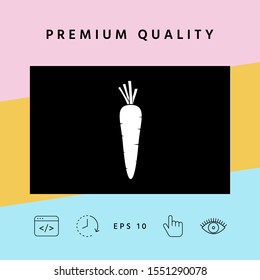 Carrot symbol icon. Graphic elements for your design