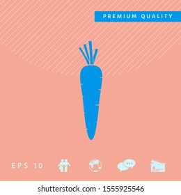 Carrot symbol icon. Graphic elements for your design