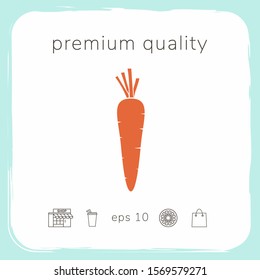 Carrot symbol icon. Graphic elements for your design