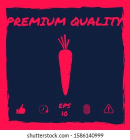 Carrot symbol icon. Graphic elements for your design