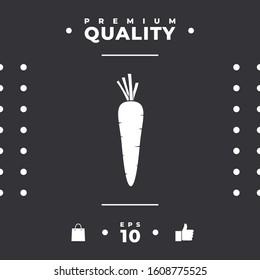 Carrot symbol icon. Graphic elements for your design