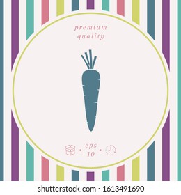 Carrot symbol icon. Graphic elements for your design