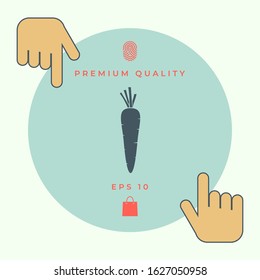 Carrot symbol icon. Graphic elements for your design