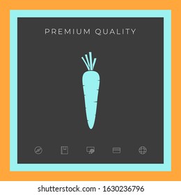 Carrot symbol icon. Graphic elements for your design