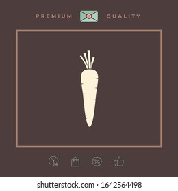 Carrot symbol icon. Graphic elements for your design