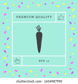 Carrot symbol icon. Graphic elements for your design