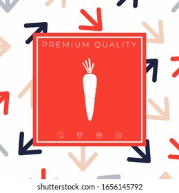 Carrot symbol icon. Graphic elements for your design