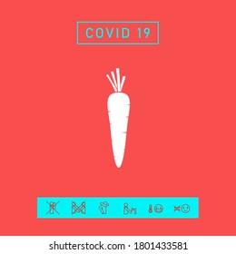 Carrot symbol icon. Graphic elements for your design