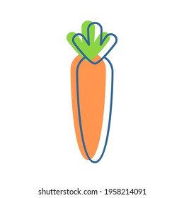 Carrot symbol. Vegetable icon. vector illustration