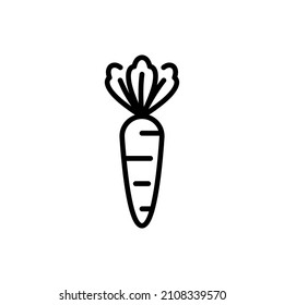 Carrot thin line icon. Healthy organic food. Vector illustration.