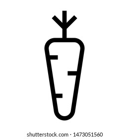 carrot thin line vector icon
