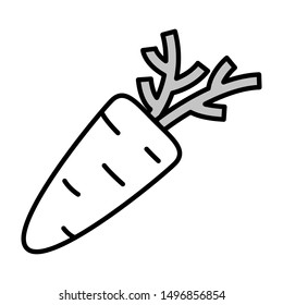 carrot thin line vector icon