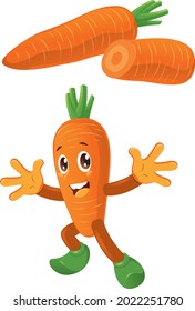 Carrot. This is carot vector and carrot mascot design.
