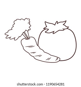Carrot and tomato