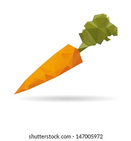 Carrot triangle shape abstract isolated on a white backgrounds