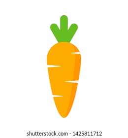 Carrot vector cartoon icon on white background