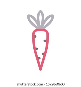 carrot vector color line icon 