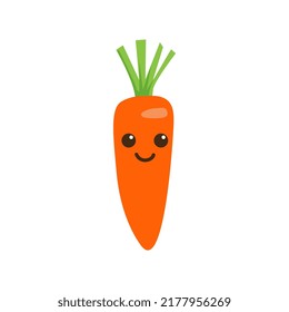 Carrot vector design, cute baby carrot icon character