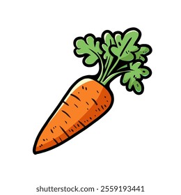 carrot vector design illustration, carrot icon, carrot logo, great as a sticker and add to the design.