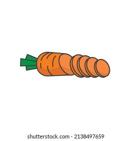 carrot vector design. Vegetable vector illustration for banner, icon, label.
