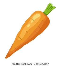 Carrot. Vector flat clipart isolated on white background.