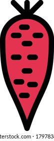 carrot vector flat color icon 