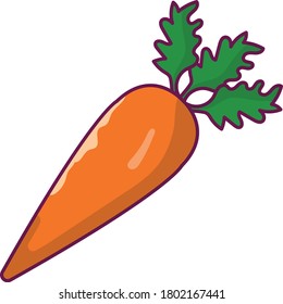 carrot vector flat color icon 