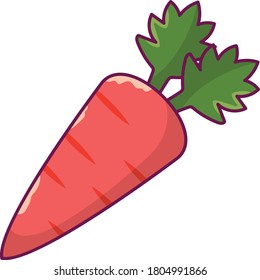 carrot vector flat color icon