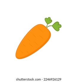 carrot vector flat design collection. flat style carrot design icon