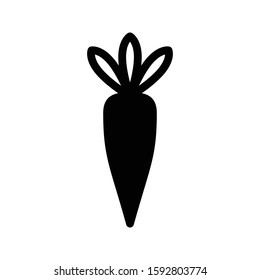 carrot vector glyph flat icon 