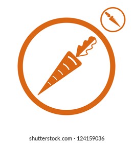 Carrot vector icon.