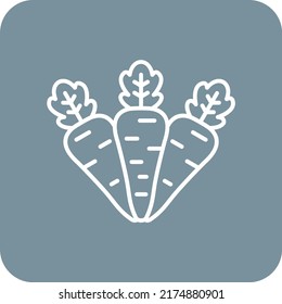 Carrot vector icon. Can be used for printing, mobile and web applications.