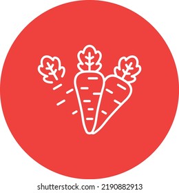 Carrot vector icon. Can be used for printing, mobile and web applications.