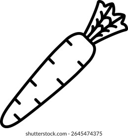 Icono de Vector de zanahoria. Se puede utilizar para aplicaciones de impresión, móviles y de Web.