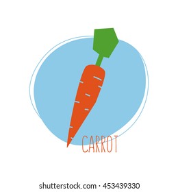 Carrot vector icon cartoon style isolated on white background. Carrot vector illustration.