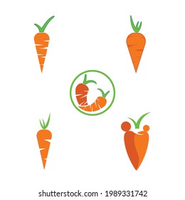 Carrot Vector icon design illustration Template