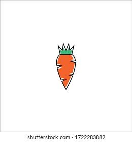 carrot vector icon design template