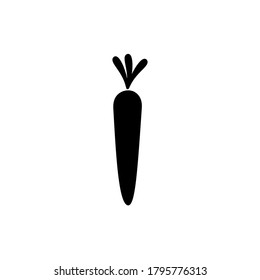 Carrot vector icon eps. Carrot icon on white backround.