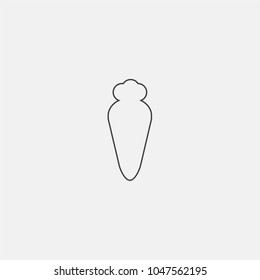 carrot vector icon, flat icon