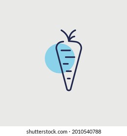 carrot vector icon fruit vegetable organic fresh food