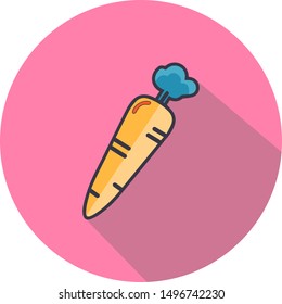 Carrot vector icon. vector graphics