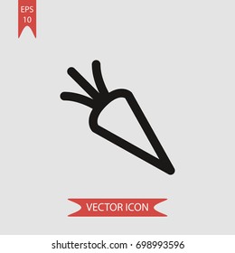 Carrot vector icon, illustration symbol