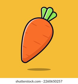 Carrot vector icon illustration. Vegetable object concept isolated vector. Flat design