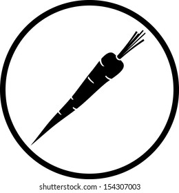 Carrot vector icon isolated 