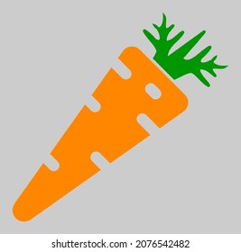 Carrot vector icon. An isolated flat icon illustration of carrot with nobody.