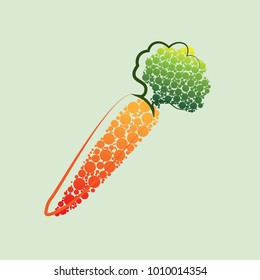  Carrot vector icon. Carrot icon isolated on white background. Veg icon illustration.