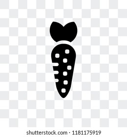 Carrot vector icon isolated on transparent background, Carrot logo concept