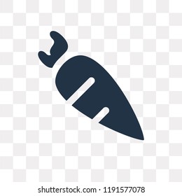 Carrot vector icon isolated on transparent background, Carrot transparency concept can be used web and mobile