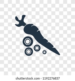 Carrot vector icon isolated on transparent background, Carrot transparency logo concept