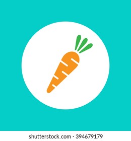 Carrot Vector Icon. Carrot Icon Isolated On White Background.  Veg Icon Illustration. Carrot, Vegetable, Food, Vector Flat Style